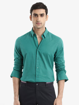 Rare Rabbit - Men Teal Solid Casual Shirt