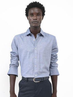 Rare Rabbit - Men Blue Solid Casual Shirt