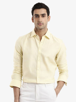 Rare Rabbit - Men Yellow Solid Casual Shirt