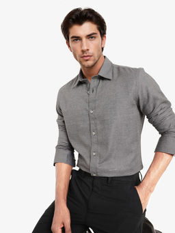 Rare Rabbit - Men Black Solid Casual Shirt