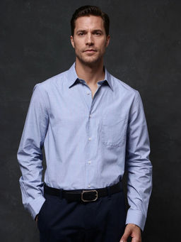 Rare Rabbit - Men Blue Stripes Casual Shirt