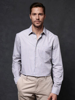 Rare Rabbit - Men Blue Stripes Casual Shirt