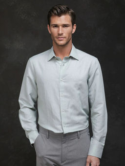 Rare Rabbit - Men Blue Solid Casual Shirt