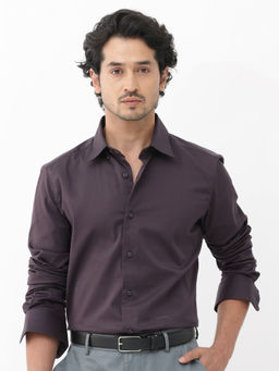 Rare Rabbit - Men Purple Solid Casual Shirt