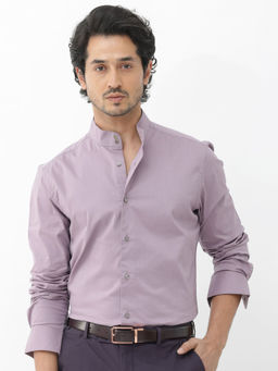 Rare Rabbit - Men Purple Solid Casual Shirt
