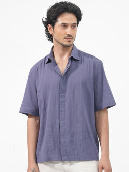 Rare Rabbit - Men Purple Solid Casual Shirt