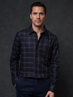 Rare Rabbit - Men Black Checks Casual Shirt