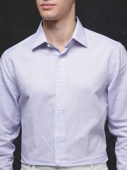 Rare Rabbit - Men Blue Stripes Casual Shirt