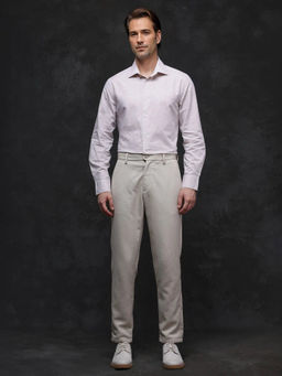 Rare Rabbit - Men Lavender Stripes Casual Shirt