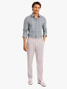 Rare Rabbit - Men Blue Checks Casual Shirt