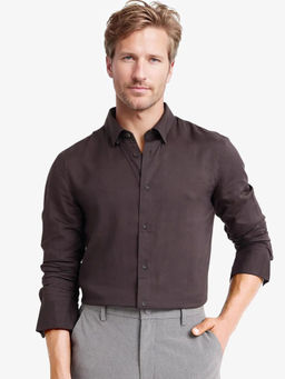 Rare Rabbit - Men Burgundy Solid Casual Shirt