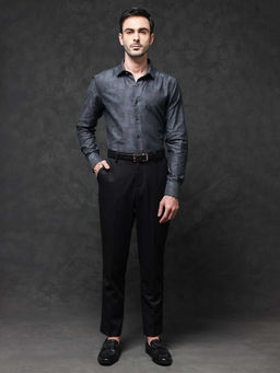 Rare Rabbit - Men Blue Printed Casual Shirt