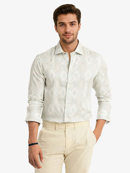 Rare Rabbit - Men Green Printed Casual Shirt