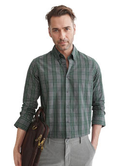 Rare Rabbit - Men Green Checks Casual Shirt