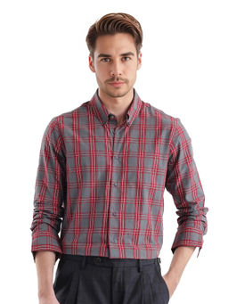 Rare Rabbit - Men Pink Checks Casual Shirt