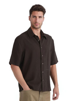 Rare Rabbit - Men Brown Solid Casual Shirt