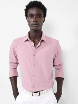 Rare Rabbit - Men Pink Solid Casual Shirt