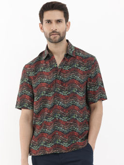 Rare Rabbit - Men Brown Printed Casual Shirt