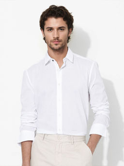 Rare Rabbit - Men White Solid Casual Shirt