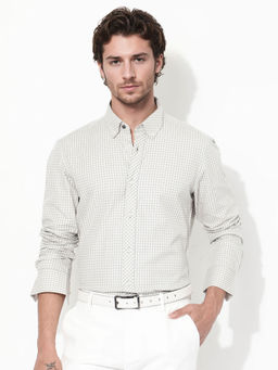 Rare Rabbit - Men Grey Checks Casual Shirt