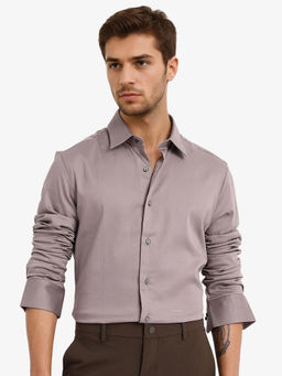 Rare Rabbit - Men Purple Solid Casual Shirt