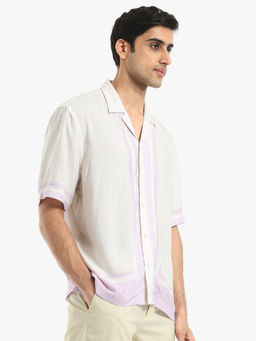 Rare Rabbit - Men Off White Printed Casual Shirt