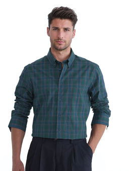 Rare Rabbit - Men Blue Checks Casual Shirt