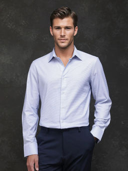 Rare Rabbit - Men Blue Solid Formal Shirt