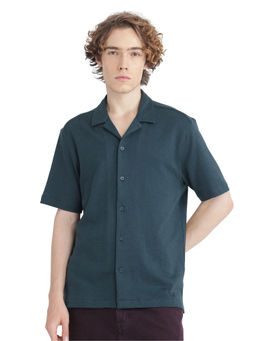Rare Rabbit - Men Teal Solid Casual Shirt