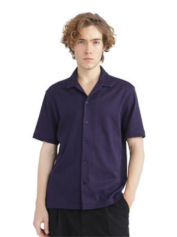 Rare Rabbit - Men Purple Solid Casual Shirt