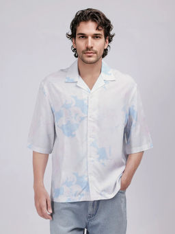 Rare Rabbit - Men White Printed Casual Shirt