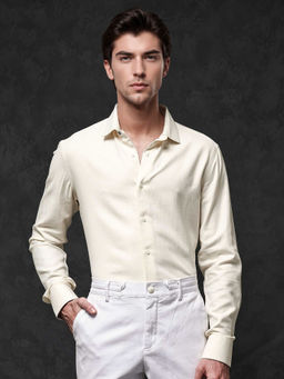 Rare Rabbit - Men Yellow Checks Casual Shirt