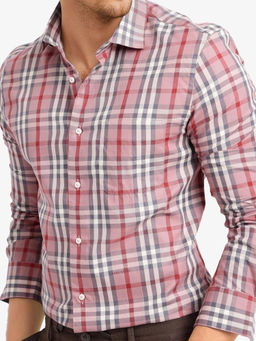 Rare Rabbit - Men Pink Checks Casual Shirt
