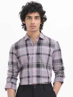 Rare Rabbit - Men Grey Checks Casual Shirt