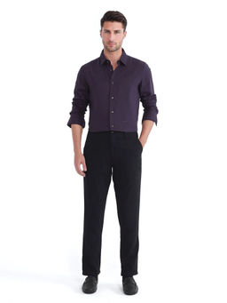 Rare Rabbit - Men Purple Solid Casual Shirt