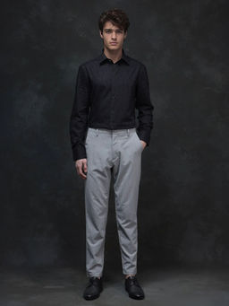 Rare Rabbit - Men Black Printed Formal Shirt