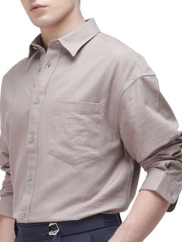 Rare Rabbit - Men Beige Solid Casual Shirt