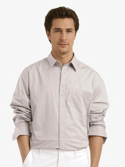 Rare Rabbit - Men Lavender Solid Casual Shirt