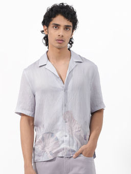 Rare Rabbit - Men Purple Printed Casual Shirt