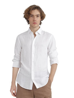 Rare Rabbit - Men White Solid Casual Shirt