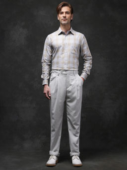 Rare Rabbit - Men Blue Checks Casual Shirt