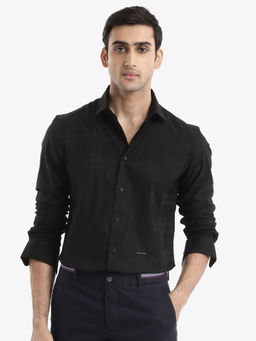 Rare Rabbit - Men Black Checks Casual Shirt