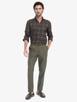 Rare Rabbit - Men Brown Checks Casual Shirt