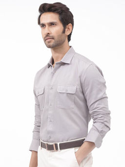 Rare Rabbit - Men Purple Solid Casual Shirt