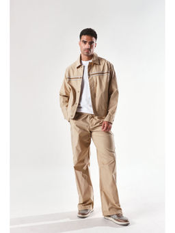 Rare Rabbit - Men Beige Solid Casual Shirt