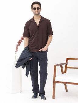 Rare Rabbit - Men Brown Solid Casual Shirt