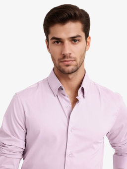 Rare Rabbit - Men Purple Solid Casual Shirt