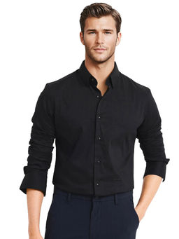 Rare Rabbit - Men Black Solid Casual Shirt