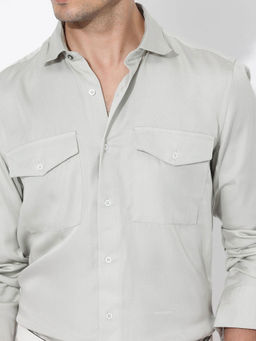 Rare Rabbit - Men Green Solid Casual Shirt
