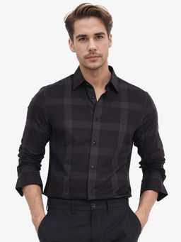 Rare Rabbit - Men Navy Blue Checks Casual Shirt